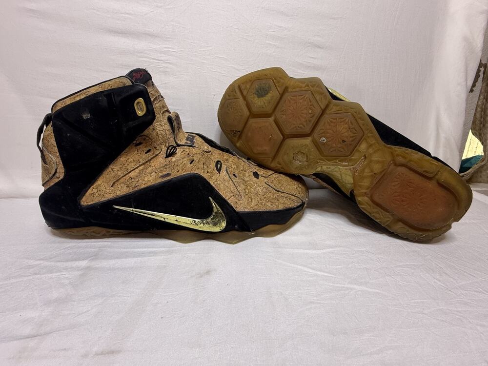 Nike LeBron 12 EXT Cork 10.5 768829-100 Sole Separation Restore Repair AS IS